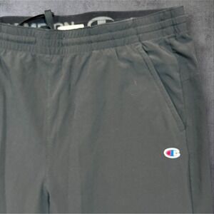 Champion Athletic Pants Men's M Black Ankle Zip Drawstring